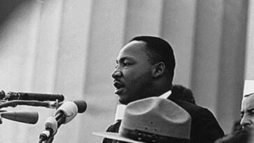 Martin Luther King Jr. prononçant son célèbre discours