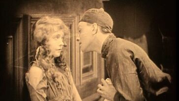 Scène de Broken Blossoms avec Lillian Gish et Richard Barthelmess