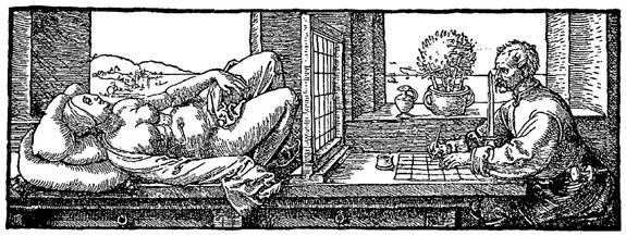 Dessinateur pour avis dessinant une femme gisant